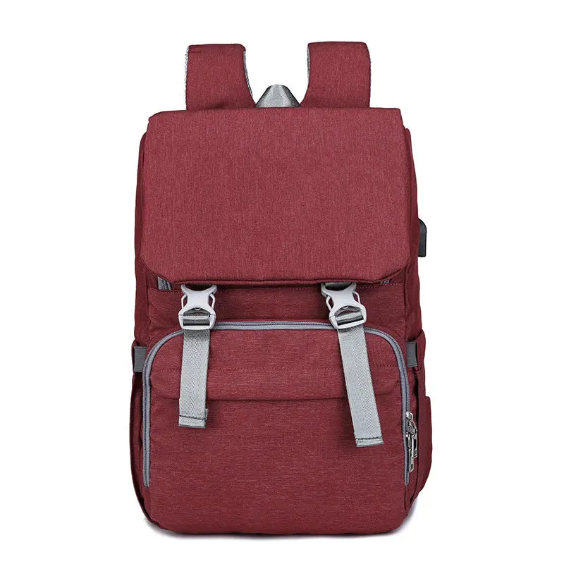 New style double shoulder mommy bag multifunctional USB diaper mommy bagl large capacity Sporty Diaper Bag, Large Diaper , Baby Essentials Travel Bag