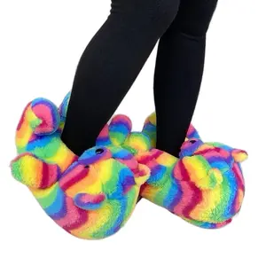 Unsex Teddy Bear Slippers - Cute Comfy Teddy Bear Indoor Slippers with Colorful Design and Comfortable Fit - Walking Shoes, Flipflop