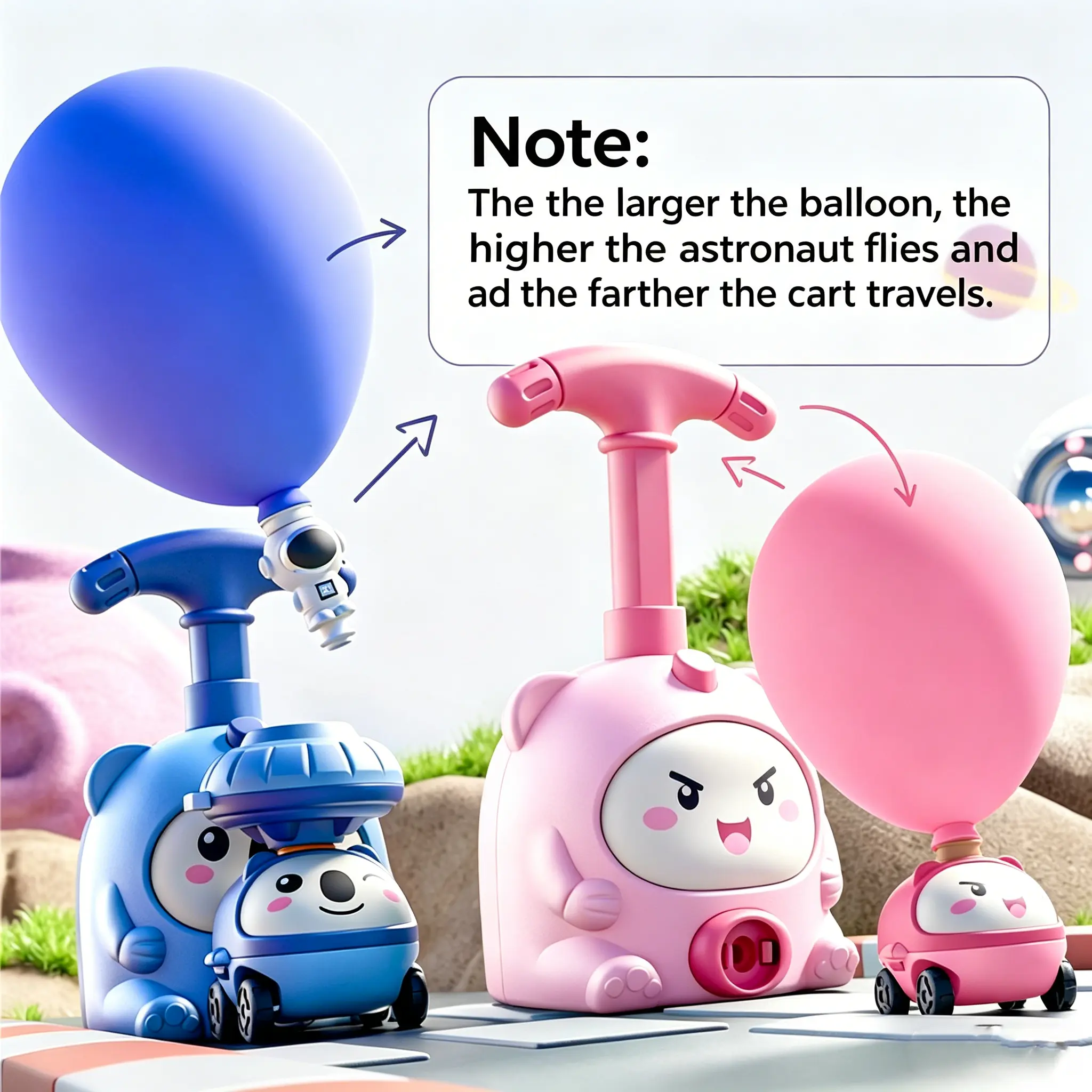 Children's Balloon car,early education and intelligence,Animal aerodynamic balloon car, pressing car interactive toy,flying balloon toy Boost imagination, sharpen focus, & build hands-on skills And it also helps to exercise the child's body.