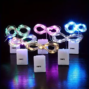LED Fairy Lights Battery Powered, 20 LED Firefly Star Moon Light Outdoor Twinkle Lights for Wedding Party Bedroom Garden Christmas Decorations