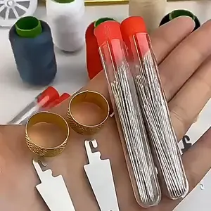 34PCS Sewing Tool Set Sewing Kit Needles Thread Hand Repair Tools Multi-Purpose Needle and Thread Kits Daily Use Sewing Working Kit for Beginners