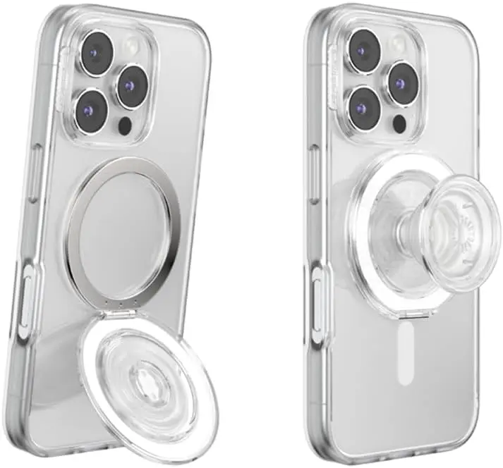Phone Grip for MagSafe, Magnetic Holder, Phone Stand - Clear