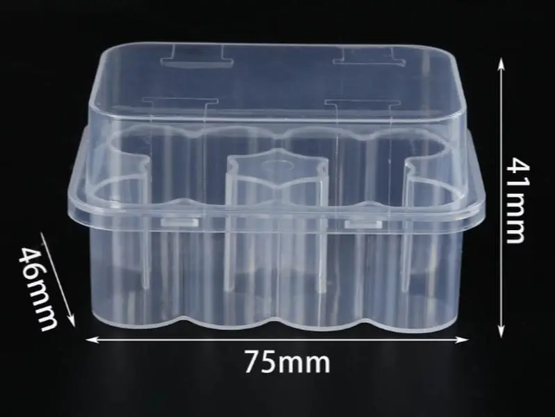 Plastic Vial Box Home Organizer - 10-Slot Rectangle, 3ml Pep Vial Holder, Portable Lidded Storage Bottles & Jars, Customizable Durable Home Supplies