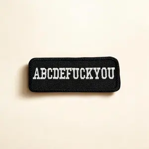Funny Alphabet Patch, ABCDEFUCKYOU Embroidered Patch, Adult Humor Patch, Tactical Morale Patch, Biker Vest Patch, Funny Gift