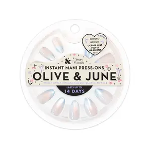 Ocean Mist Velvet Gradient - Avery Woods Press On Nails | Medium | Almond