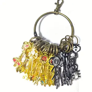 Zodiac Keychain Set: 12 Astrological Keys with Charm, Magician Lucy Star Spirit Summoning, Zinc Alloy, Art & Crafts, Collectible