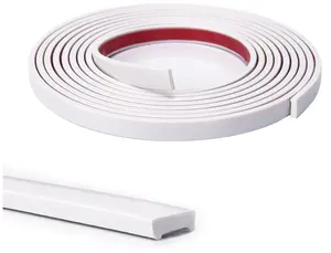 Art3d 10 Ft Peel and Stick Flexible Vinyl Molding Trim for Wall Tile edges, kitchen backsplash, Mirrior Frame in White