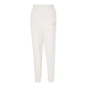 PUMA Womens Essentials Embroidered High Waist Sweatpants Casual - White