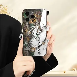Creative Fishing Design Phone Case, Shockproof Full Protection, Fits iPhone 17/16/11/12/13/14/15/16 Pro Max/plus/air Gift for Boyfriend/girlfriend