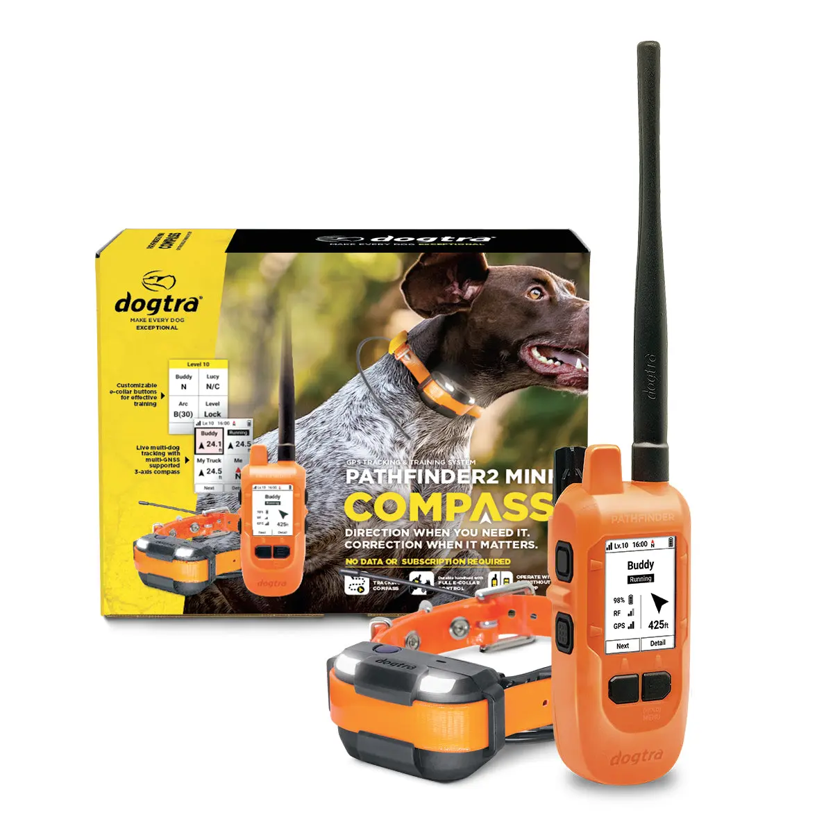 Dogtra Pathfinder2 Mini Compass - Handheld GPS Dog Tracking and Training System