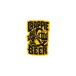 Crappie & Beer Decal 3x4