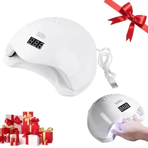 LED Nail Lamp 48w Gel Polish Curing Light, 4 Timers Auto Sensor LCD Display, Professional Manicure Tool Accessories for Salon Valentine Gift