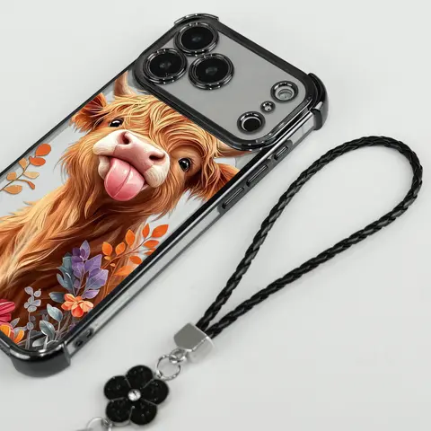 Cute Cow Pattern Phone Case for iPhone Galaxy Case iPhone 18 Pro Max 17 Air 16 15Plus 14 13 12 11 S26 S25Ultra S24FE S23 S22 Phone Case, Four-corner airbag drop protection, Protective Silicone Cover, Protection Durable, Shockproof Drop.JY78