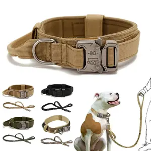 Tactical Dog Collar Set Adjustable Nylon Military Dog Collar Leash For Training Medium Large Dogs German Shepherd Pet Products
