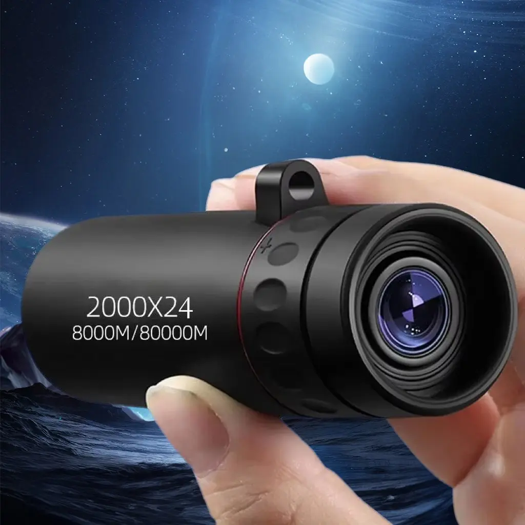 Upgrade Single Telescope 2000x25 HD Adult Monocular, Sturdy Durable Telescopic Portable Monocular Binoculars, Star Gazing Gift, High-Definition Night Vision