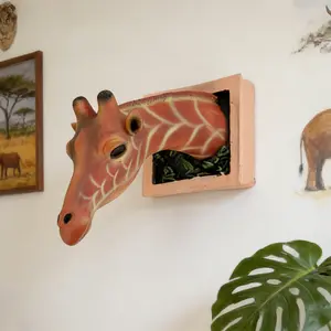 Funny Giraffe Wall Hanging Decoration, Animal Feature Latex Foam Ornament, Perfect for Animal Lovers Party Decor, RVs, Kids Room, Lightweight, Home Decor Ornaments