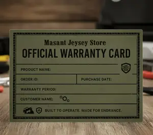 OFFICIAL WARRANTY CARD by Masant Jeysey