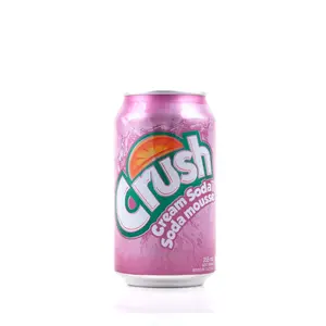 Crush Cream Soda Can Canada Sweet Creamy Vanilla & Cotton Candy Flavor 355ml Soft Drink Decadent Dessert Treat