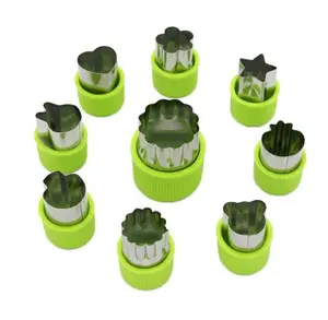 Stainless Steel Fruit & Vegetable Cutter Set - Mini Cookie Shapes Slicer Mold Kids Desserts