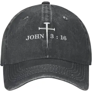 Christian Hat John 3 16 for God So Loved The World Bible Verse Scripture Jesus 2024 Christian Cross Baseball Cap Trucker Hat Black Snapback Beanie Fitted Adjustable Classic