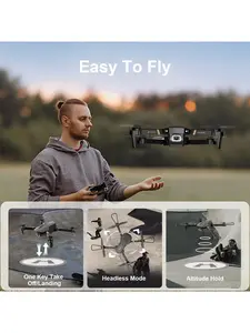 V4 Foldable Mini Drone with 1080P HD Camera for Kids and Adults, RC Quadcopter with Altitude Hold, Headless Mode, 3D Flip, 3 Batteries for Extended Flight Time, Portable Foldable RC Drone for Beginners