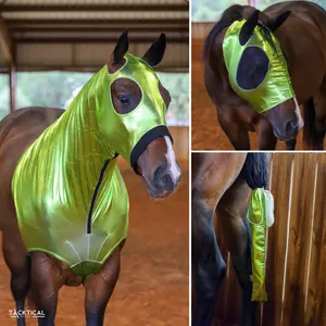 GREEN METALLIC LYCRA HOOD BUNDLE