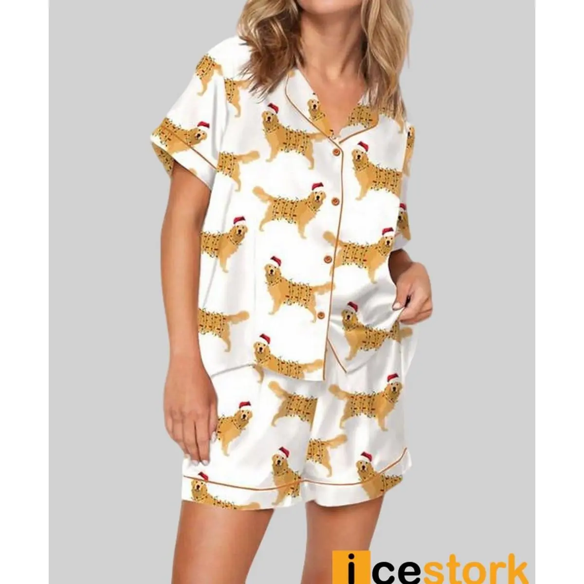 Christmas Golden Retriever Pajama Set