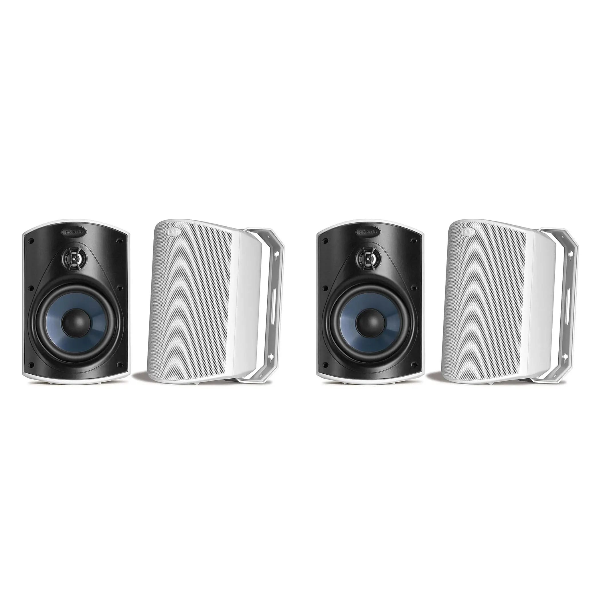 Polk Audio Atrium 4 Outdoor Speakers - White Aluminium 8-Pack Speaker Set with Tweeter, 8 Ohms