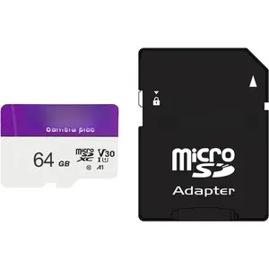 SDXC Memory Card 64GB Pack,  Camera Plus TF Card with Adapter, 90MB/s Read Speed, 4K UHD&5K Video Support, U1 V30 A1 Rated, for  Camera, Smartphone, Drone, Tablet, PC