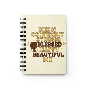 She Is Me Spiral bound journal