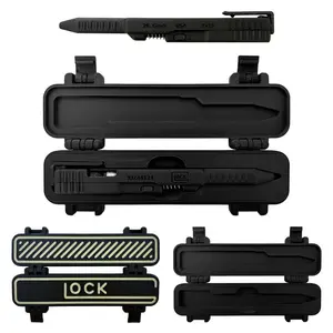 Slide Action Ballpoint Pen - 3D Printed Retractable Pen with Smooth Slider, Refills & Protective Case, Desk Fidget Toy for Focus & Collectors