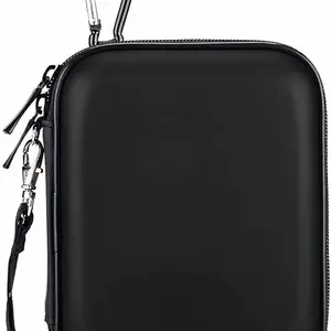 Lacdo Shockproof Hard Drive Carrying Case for Seagate Portable, 1 Touch, PS5 Game Drive & Ultra Touch External HDD (1TB/2TB/4TB/5TB, USB 3.0) - Full Black Travel Bag