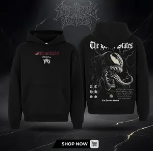 The Heroic States-The Symbiote carnage Brock Dark Aesthetic Multiverse.Edition Double Printed Oversize Lightweight T shirt Hoodie Sweashirt Tee TV Series Graphic Design Top Cotton Streetwear Movies T-Shirt Clothes Menswear Womenswear vintage men's shirt