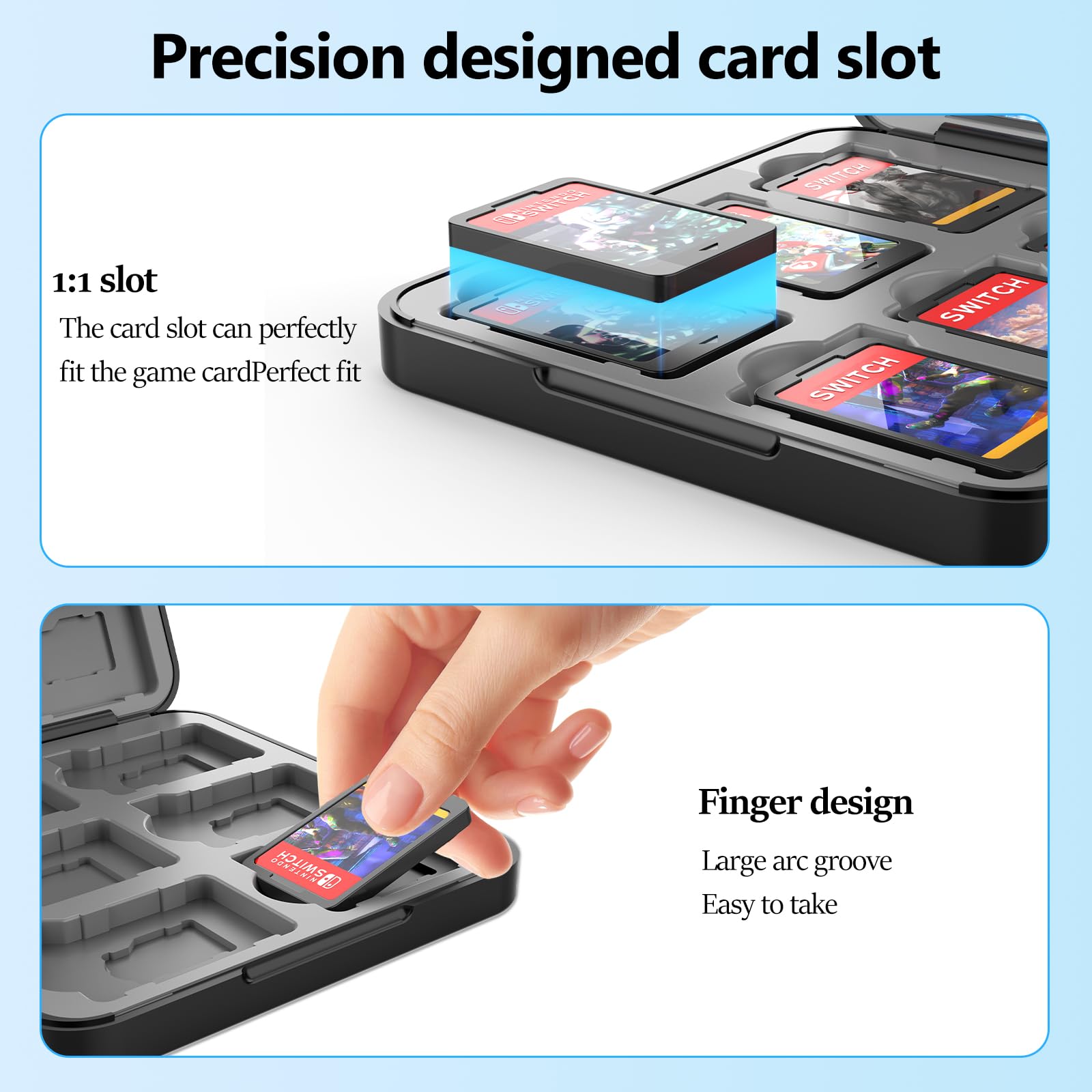 Game Card Case for Switch 2, 12 Games holder with Magnetic Closure-Customized Pattern Portable Storage Box for Switch 2 Accessory,Hard Shell, Silicone Lining