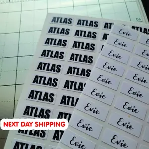 SMALL  LABELS, Waterproof Name Stickers Daycare Labels, School stickers, Kids Labels, Dishwasher Safe Name Labels, Personalized Labels