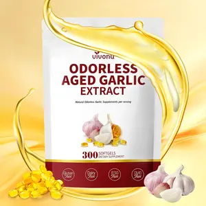 NEW 2026!!! VivoNu Aged Garlic Extract Capsules, Odorless Garlic Supplements with Magnesium, Chromium, B1 & B9, Supports Immune Health & Heart Function| 2 Years Matured | 300 Softgels