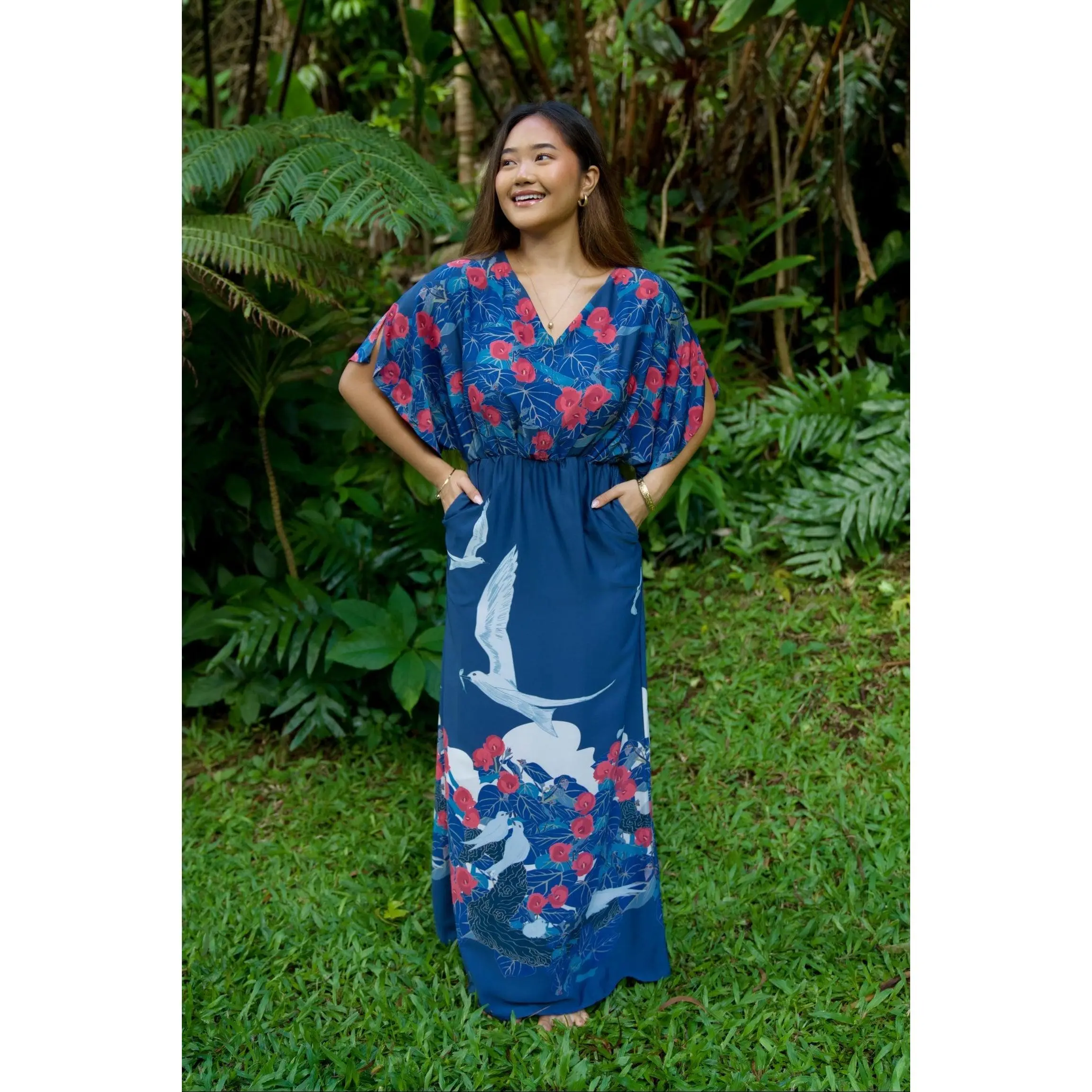 Manu-o-Kū & Hau Tree Blouson Dress