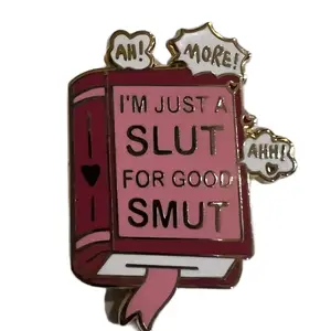 Smut Lover Pin for Booktok Readers - Romance Novel Accessory