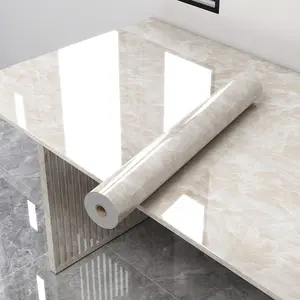 Marble Self-Adhesive Vinyl Wallpaper Roll, Heat Resistant, Easy Clean, Bathroom Kitchen Furniture Decor, Marble Backsplash Wallpaper, Cabinet Door Protection Film, Marble Pattern Wallpaper