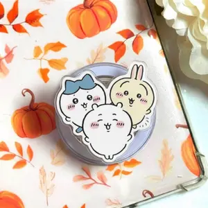 Chiikawa Hachiware Usagi Phone Grip, Cute Anime Griptok, Kawaii Cartoon Kindle Holder, Gift for Manga Lovers