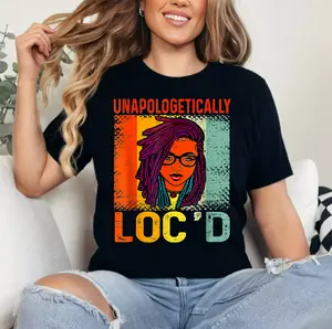 Unapologetically Loc'd Black History Queen Melanin T-Shirt | Unisex Cotton Tee, Short Sleeve, Size S-3XL