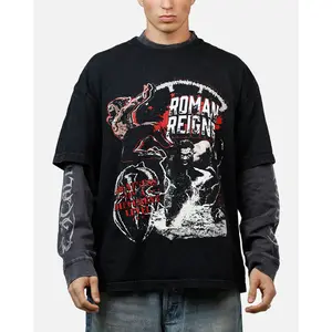 Culture Kings X WWE Roman Reigns Wrestlemania XLI Vintage T-Shirt Black Acidwash