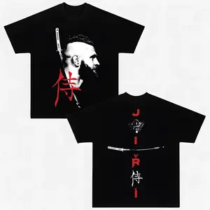Jiri Prochazka Samurai Fighter T-Shirt Vintage Cotton Graphic Tee Unisex MMA Fightwear Shirt Retro Streetwear Gift for MMA Fans