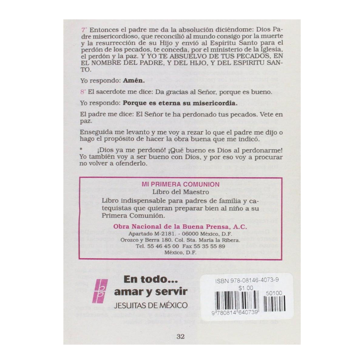 Mi Primera Comunión Catecismo del Niño Español Libro Religioso Infantil