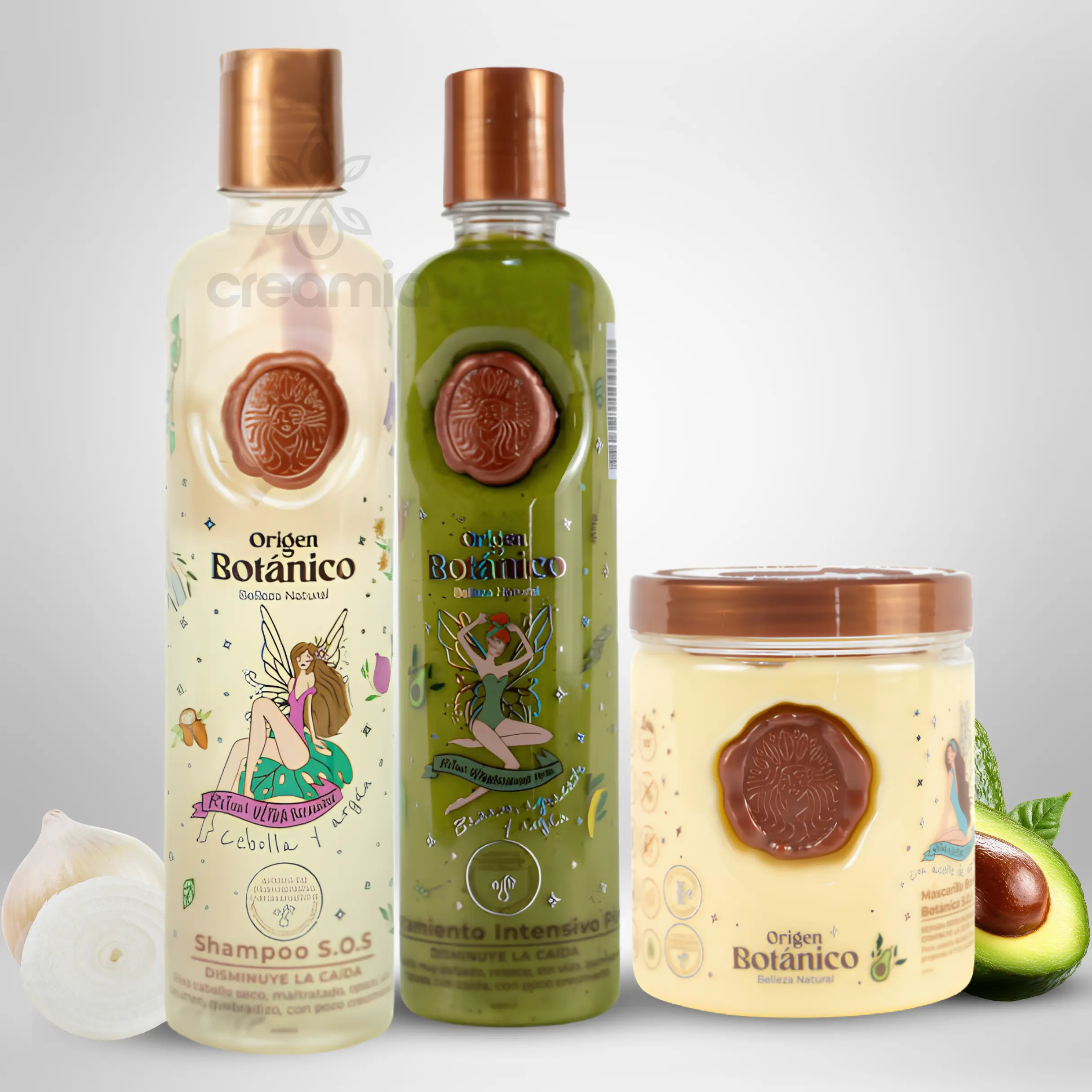 Origen Botanico Ritual Botanico Repairing Combo 3 Pack for damaged, dull, dry Hair.