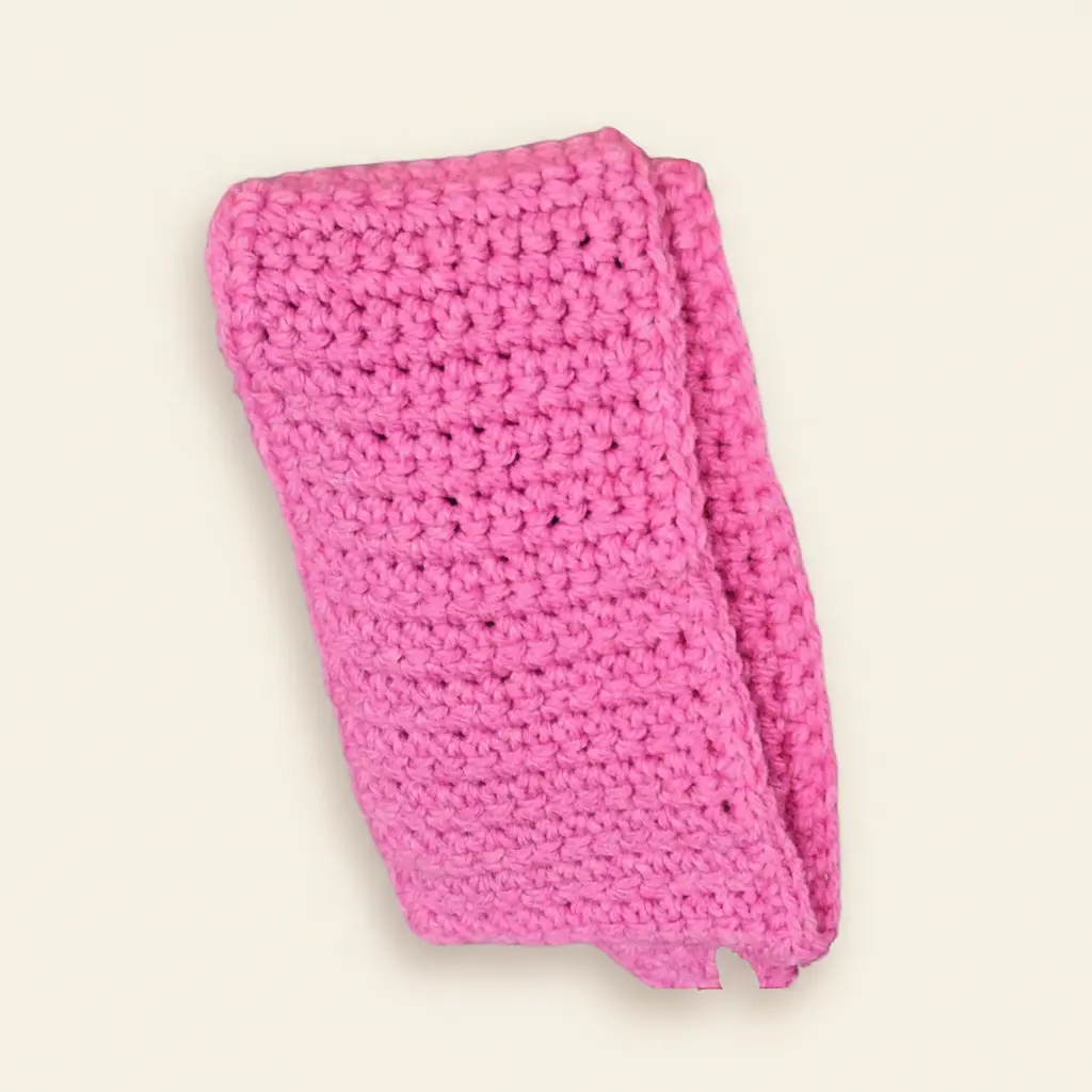 Hot Pink Skinny Sophie Scarf  Vibrant Acrylic Crochet Accessory