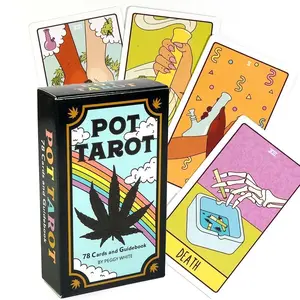 Pot Tarot Card Deck with 78 Pcs Card Deck Travel Version Pocket Size Witchy Beginner Pot Tarot Learning Tarots Cards