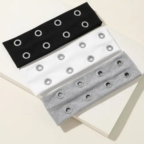 【Black Friday】Women's Fashion Solid Color Metal Eyelet Hairband Set, Headbands for Outdoor Activities and Photography, Stylish Headwear