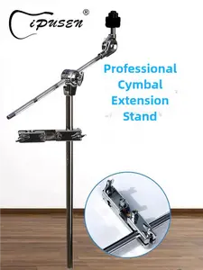 Jiayouy Drum Set Mounting Clamp Chrome Cymbal Boom Arm with Clamp Holder Bracket Percussion Instrument Accessories silver