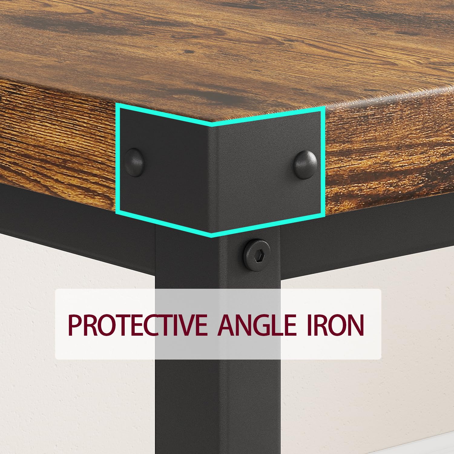 Farmhouse Kitchen Table Set for 4, Rectangular Table & 2 Benches, Apartment